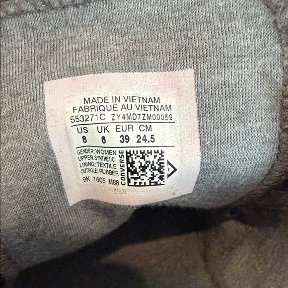 Converse Low Top Space Gray Patent Leather Sneakers - Picture 2 of 8